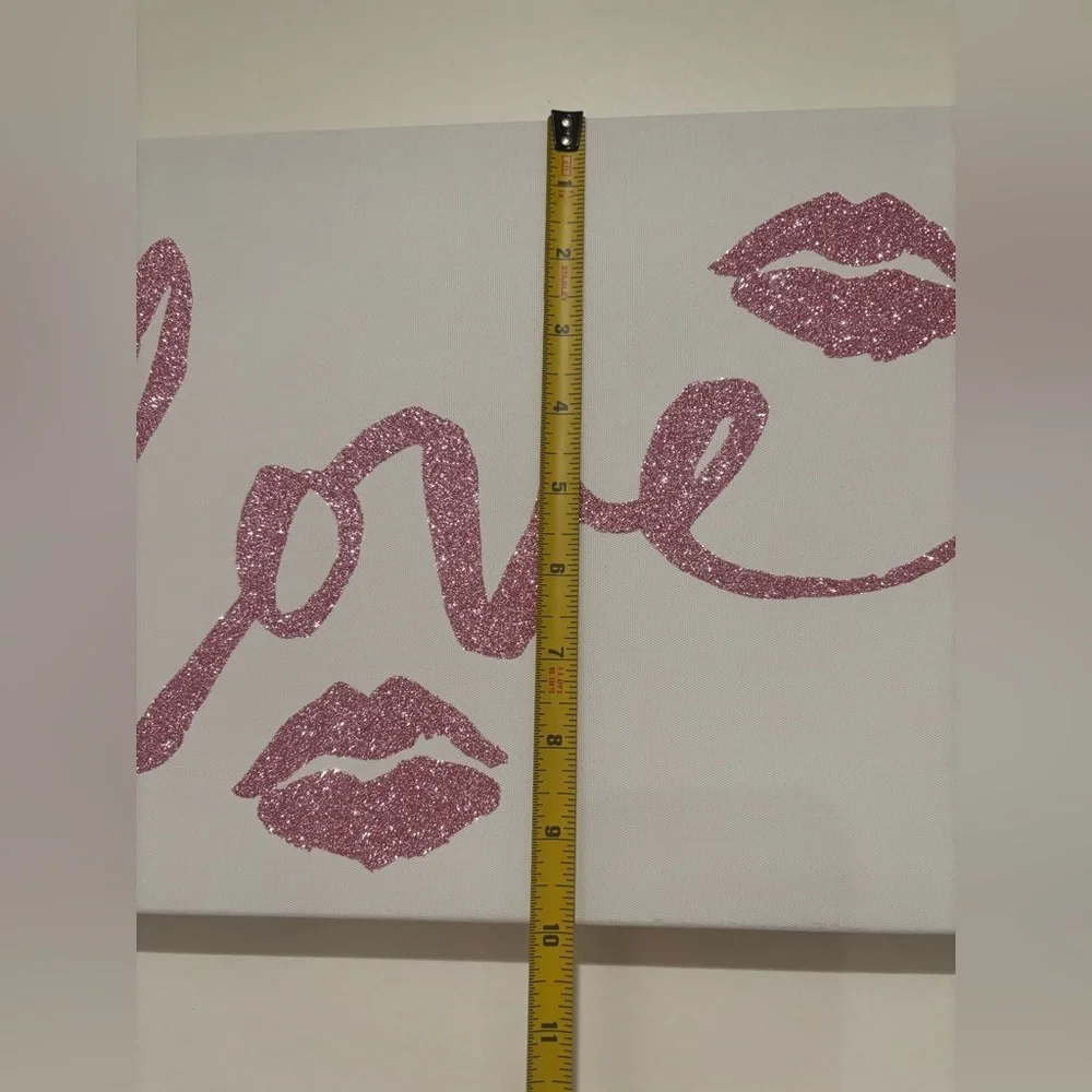 Pink Glitter Love Wall Art